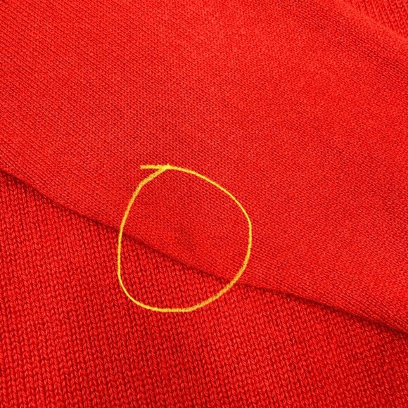 Everlane Women's Poppy Red High Neck Long Sleeve Cashmere Sweater S/C42.3 - Picture 9 of 14